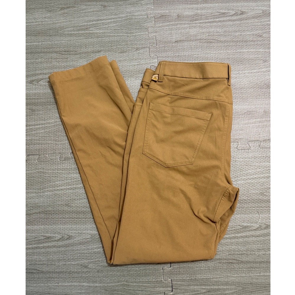 Lululemon ABC Trouser Slim Straight Pants Tan Brown Mens 33x30